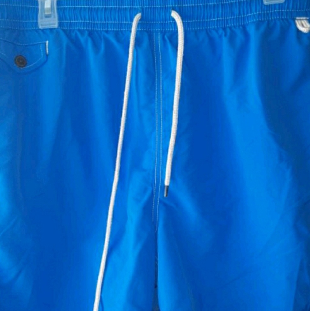 Men's Blue & Yellow Polo XXL Swim Trunks